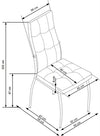 Scaun tapitat cu stofa si picioare metalice, K416 Velvet Gri / Crom, l43xA54xH101 cm (1)