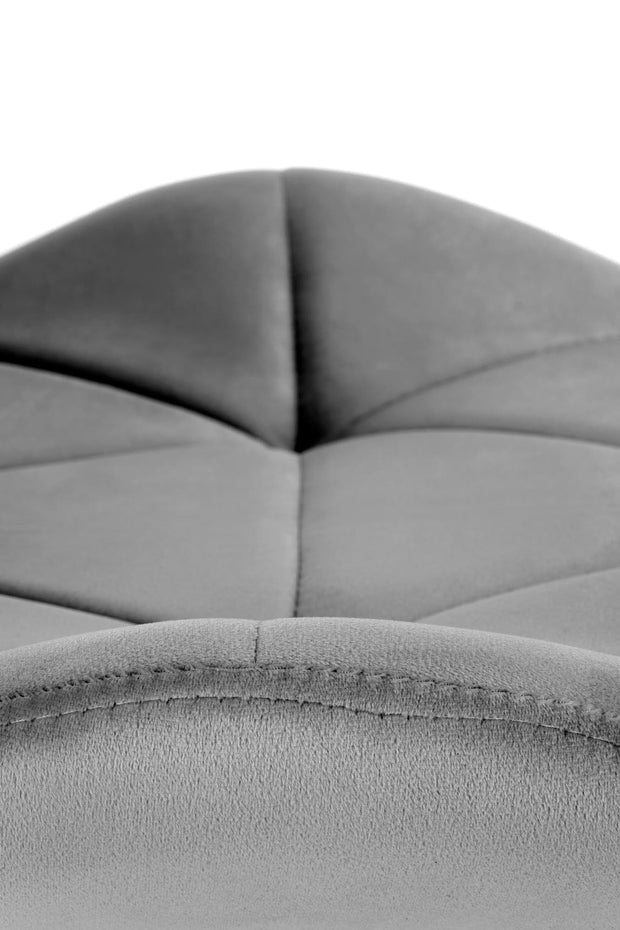 Scaun tapitat cu stofa si picioare metalice, K453 Velvet Gri / Negru, l48xA53xH86 cm (1)