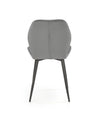 Scaun tapitat cu stofa si picioare metalice, K453 Velvet Gri / Negru, l48xA53xH86 cm (5)
