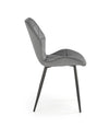 Scaun tapitat cu stofa si picioare metalice, K453 Velvet Gri / Negru, l48xA53xH86 cm (7)
