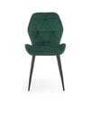 Scaun tapitat cu stofa si picioare metalice, K453 Velvet Verde Inchis / Negru, l48xA53xH86 cm (5)
