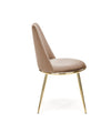 Scaun tapitat cu stofa si picioare metalice, K460 Velvet Bej / Auriu, l49xA54xH84 cm (6)