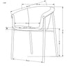 Scaun tapitat cu stofa si picioare metalice, K489 Gri / Stejar, l59xA56xH80 cm (2)