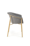 Scaun tapitat cu stofa si picioare metalice, K489 Gri / Stejar, l59xA56xH80 cm (3)