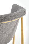 Scaun tapitat cu stofa si picioare metalice, K489 Gri / Stejar, l59xA56xH80 cm (6)