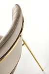 Scaun tapitat cu stofa si picioare metalice, K499 Velvet Bej / Auriu, l47xA56xH85 cm (5)