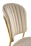 Scaun tapitat cu stofa si picioare metalice, K499 Velvet Bej / Auriu, l47xA56xH85 cm (7)