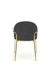 Scaun tapitat cu stofa si picioare metalice, K500 Velvet Bej / Auriu, l53xA57xH80 cm (2)