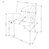 Scaun tapitat cu stofa si picioare metalice, K500 Velvet Bej / Auriu, l53xA57xH80 cm (3)