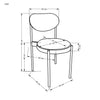 Scaun tapitat cu stofa si picioare metalice, K509 Velvet Verde Inchis / Negru, l42xA48xH80 cm (2)