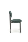 Scaun tapitat cu stofa si picioare metalice, K509 Velvet Verde Inchis / Negru, l42xA48xH80 cm (3)