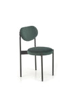 Scaun tapitat cu stofa si picioare metalice, K509 Velvet Verde Inchis / Negru, l42xA48xH80 cm (4)