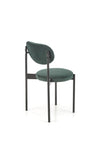Scaun tapitat cu stofa si picioare metalice, K509 Velvet Verde Inchis / Negru, l42xA48xH80 cm (5)