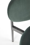 Scaun tapitat cu stofa si picioare metalice, K509 Velvet Verde Inchis / Negru, l42xA48xH80 cm (6)