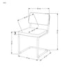 Scaun tapitat cu stofa si picioare metalice, K510 Velvet Gri / Crom, l49xA55xH85 cm (2)