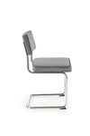 Scaun tapitat cu stofa si picioare metalice, K510 Velvet Gri / Crom, l49xA55xH85 cm (3)