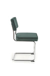 Scaun tapitat cu stofa si picioare metalice, K510 Velvet Verde Inchis / Crom, l49xA55xH85 cm (3)
