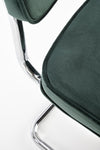 Scaun tapitat cu stofa si picioare metalice, K510 Velvet Verde Inchis / Crom, l49xA55xH85 cm (5)