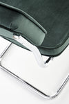 Scaun tapitat cu stofa si picioare metalice, K510 Velvet Verde Inchis / Crom, l49xA55xH85 cm (7)