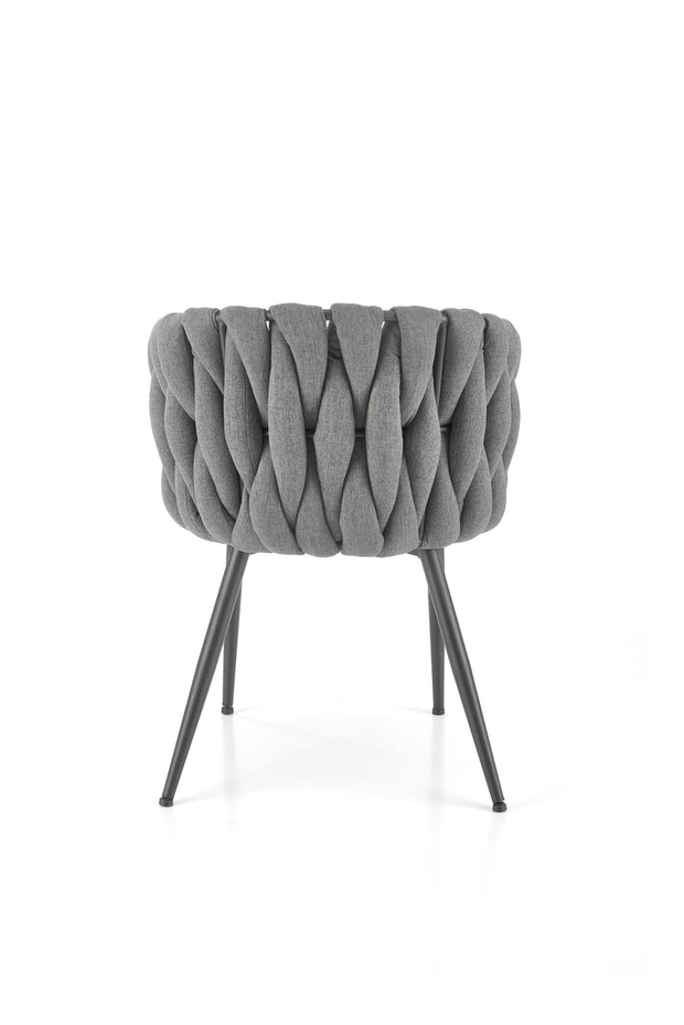 Scaun tapitat cu stofa si picioare metalice, K516 Gri / Negru, l57xA60xH79 cm (1)