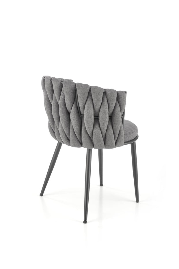 Scaun tapitat cu stofa si picioare metalice, K516 Gri / Negru, l57xA60xH79 cm (5)