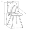 Scaun tapitat cu stofa si picioare metalice, K521 Velvet Galben / Negru, l46xA58xH83 cm (1)