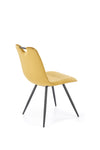 Scaun tapitat cu stofa si picioare metalice, K521 Velvet Galben / Negru, l46xA58xH83 cm (3)