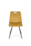 Scaun tapitat cu stofa si picioare metalice, K521 Velvet Galben / Negru, l46xA58xH83 cm (7)