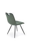 Scaun tapitat cu stofa si picioare metalice, K521 Velvet Verde Inchis / Negru, l46xA58xH83 cm (5)