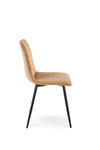 Scaun tapitat cu Stofa si picioare metalice, K525 Velvet Bej / Negru, l45xA55xH89 cm (2)
