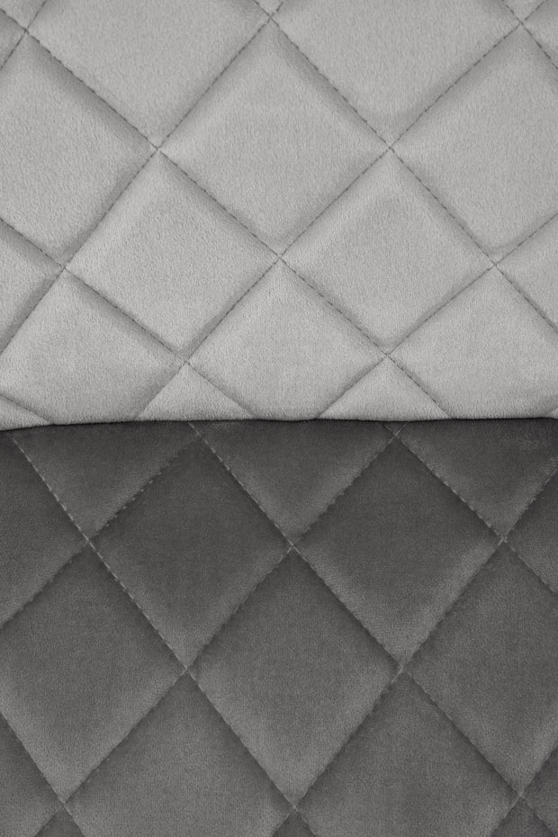 Scaun tapitat cu Stofa si picioare metalice, K525 Velvet Gri / Negru, l45xA55xH89 cm (5)
