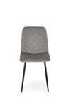 Scaun tapitat cu Stofa si picioare metalice, K525 Velvet Gri / Negru, l45xA55xH89 cm (7)