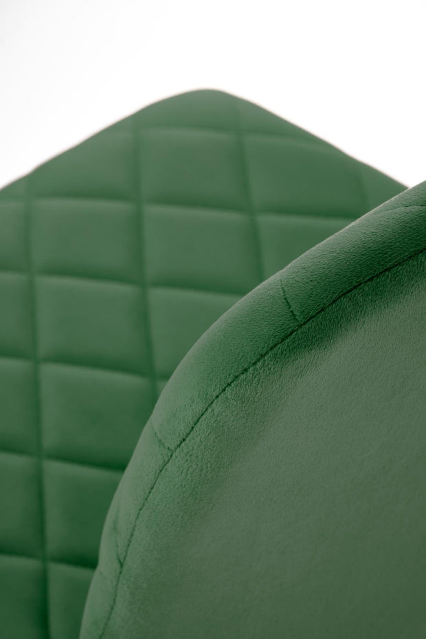 Scaun tapitat cu Stofa si picioare metalice, K525 Velvet Verde Inchis / Negru, l45xA55xH89 cm (4)