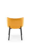 Scaun tapitat cu stofa si picioare metalice, K531 Velvet Galben / Negru, l60xA58xH76 cm (2)