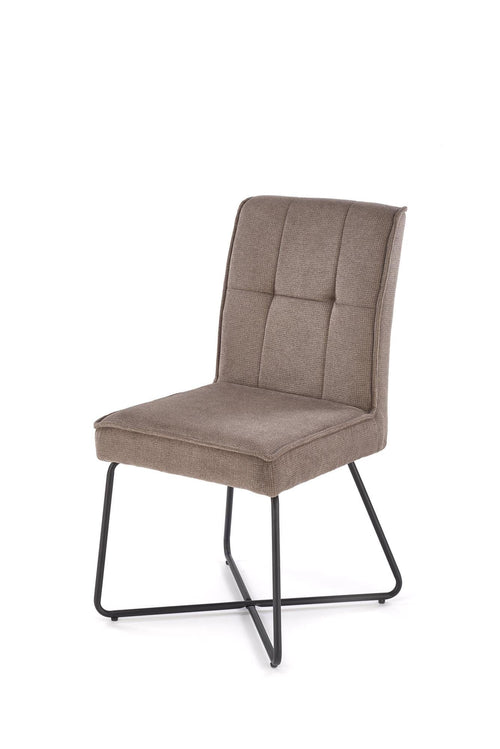 Scaun tapitat cu stofa si picioare metalice, K534 Gri / Negru, l50xA60xH90 cm