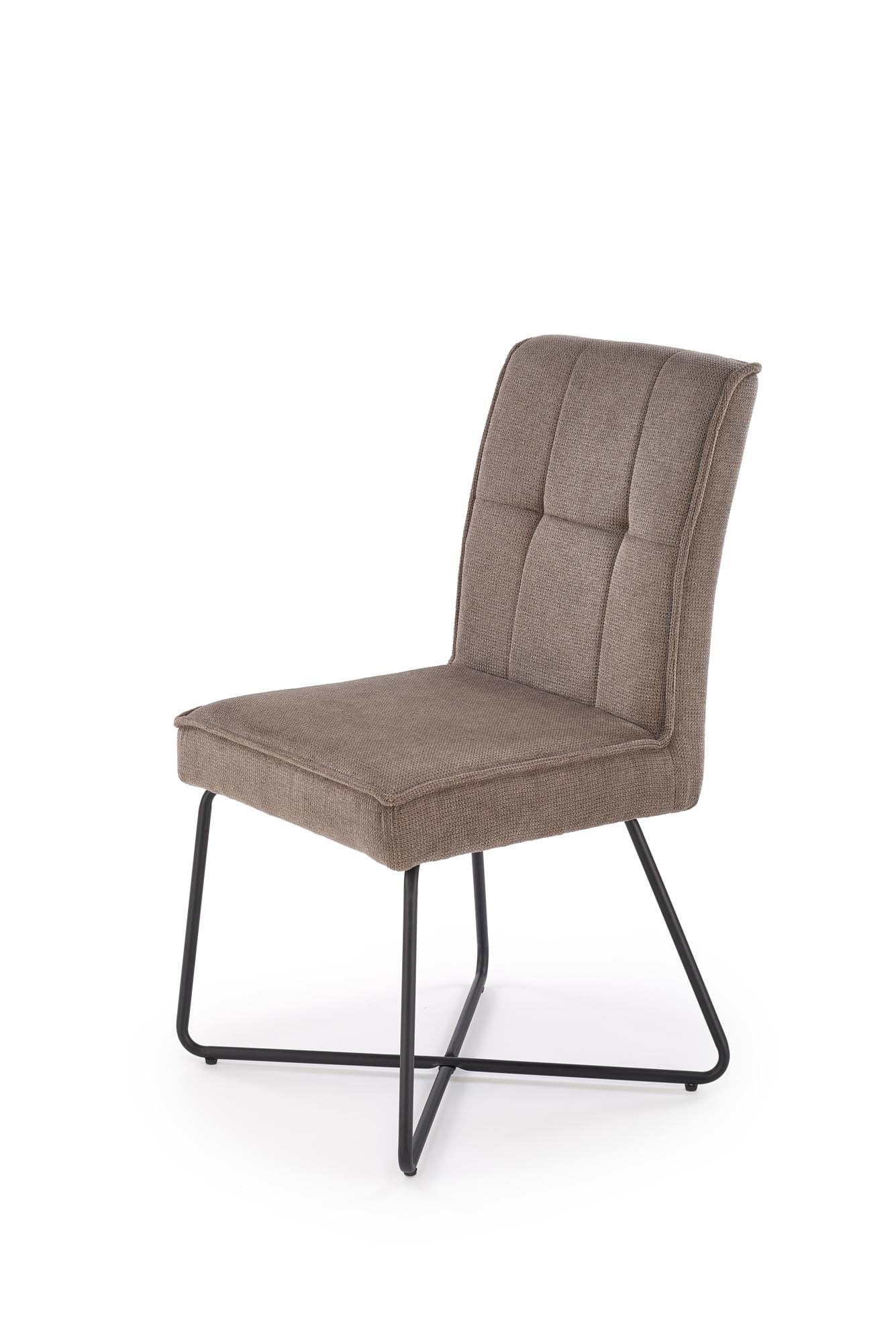 Scaun tapitat cu stofa si picioare metalice, K534 Gri / Negru, l50xA60xH90 cm (3)