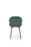 Scaun tapitat cu stofa si picioare metalice, K538 Velvet Verde Inchis / Negru, l48xA57xH85 cm (1)