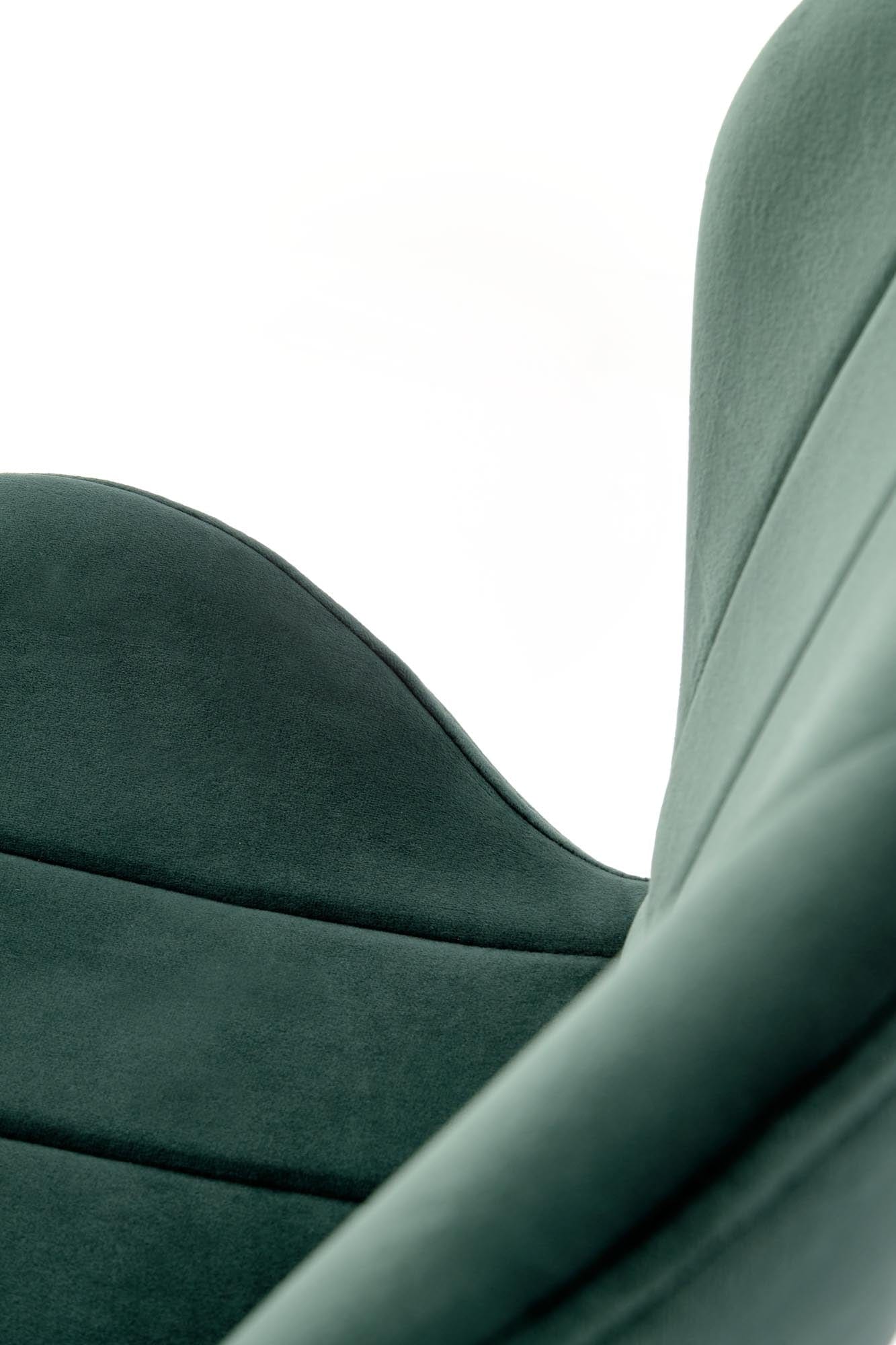 Scaun tapitat cu stofa si picioare metalice, K538 Velvet Verde Inchis / Negru, l48xA57xH85 cm (6)