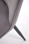 Scaun tapitat cu stofa si picioare metalice, K539 Velvet Gri / Negru, l50xA62xH84 cm (5)