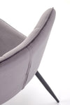 Scaun tapitat cu stofa si picioare metalice, K539 Velvet Gri / Negru, l50xA62xH84 cm (7)
