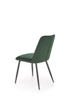 Scaun tapitat cu stofa si picioare metalice, K539 Velvet Verde Inchis / Negru, l50xA62xH84 cm (4)