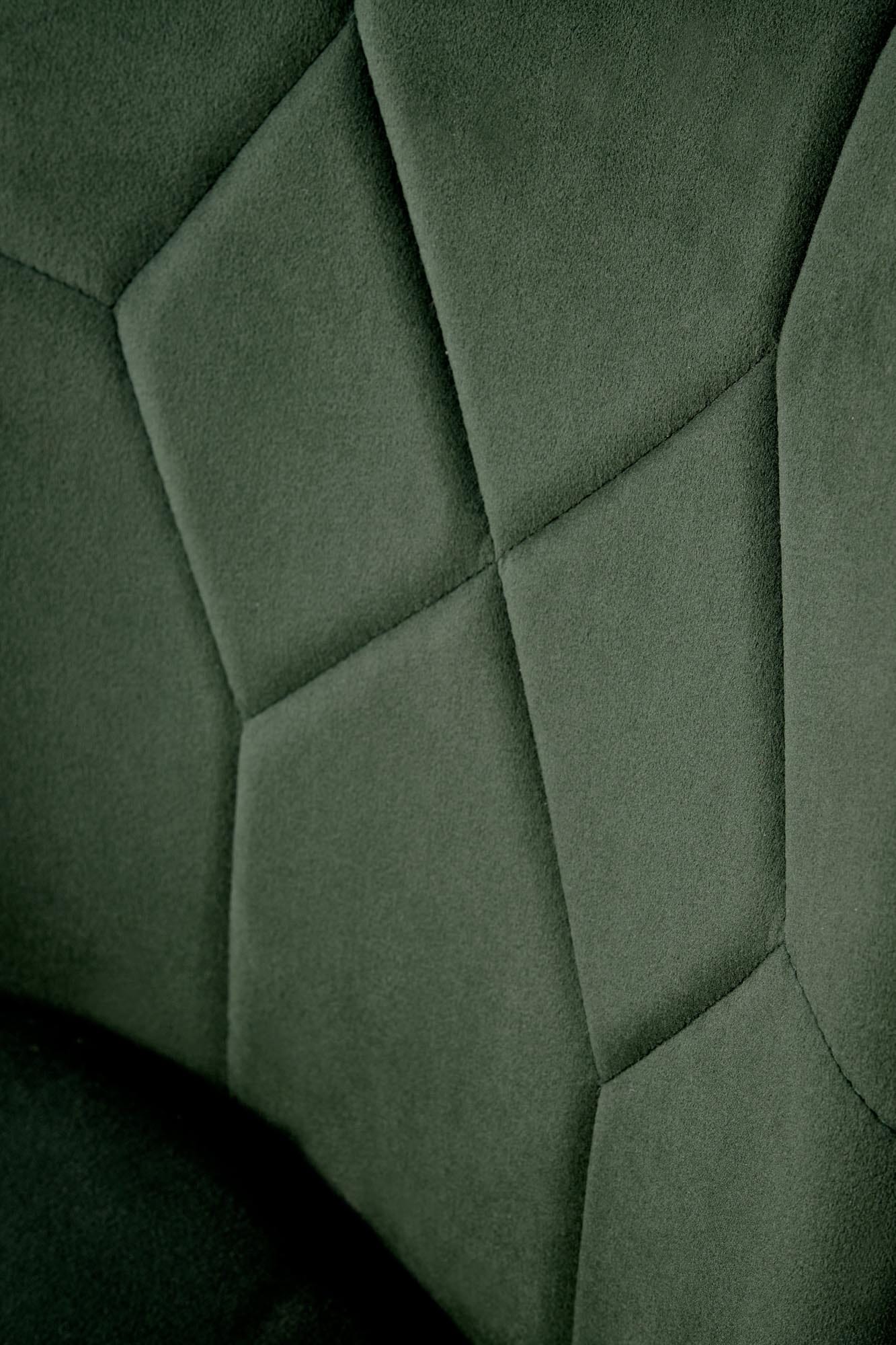 Scaun tapitat cu stofa si picioare metalice, K539 Velvet Verde Inchis / Negru, l50xA62xH84 cm (5)