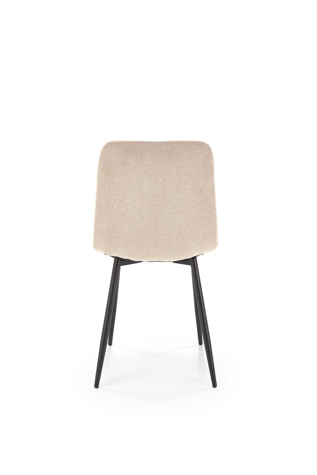 Scaun tapitat cu stofa si picioare metalice, K560 Bej / Negru, l45xA53xH88 cm (1)
