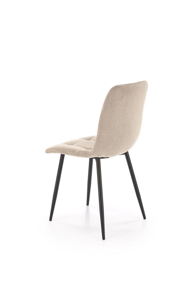 Scaun tapitat cu stofa si picioare metalice, K560 Bej / Negru, l45xA53xH88 cm (4)