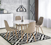 Halmar Scaun tapitat cu stofa si picioare metalice, Kai-285 Bej / Natural, l49xA56xH91 cm