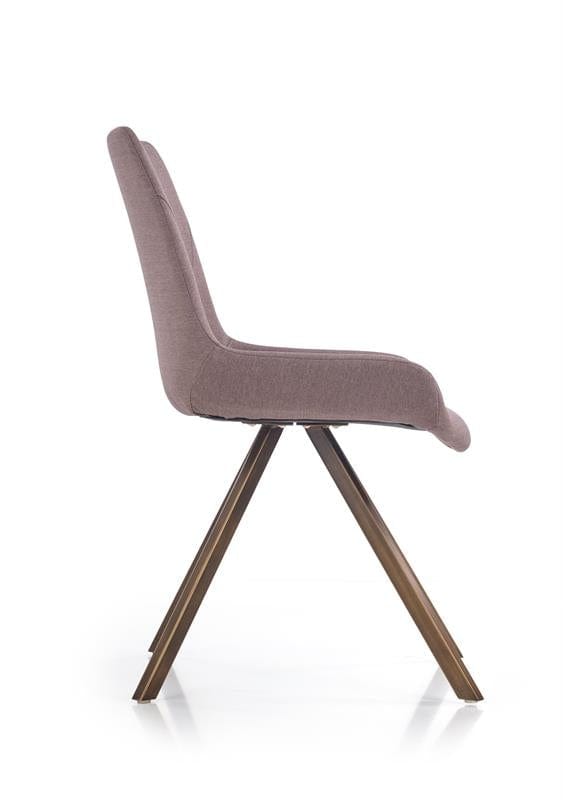 Halmar Scaun tapitat cu stofa si picioare metalice Kai-290 Grej, l55xA59xH85 cm