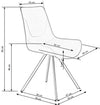 Halmar Scaun tapitat cu stofa si picioare metalice Kai-290 Grej, l55xA59xH85 cm