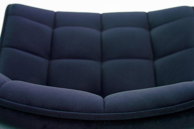 Halmar Scaun tapitat cu stofa si picioare metalice, Kai-332 Velvet Bleumarin / Negru, l46xA61xH84 cm