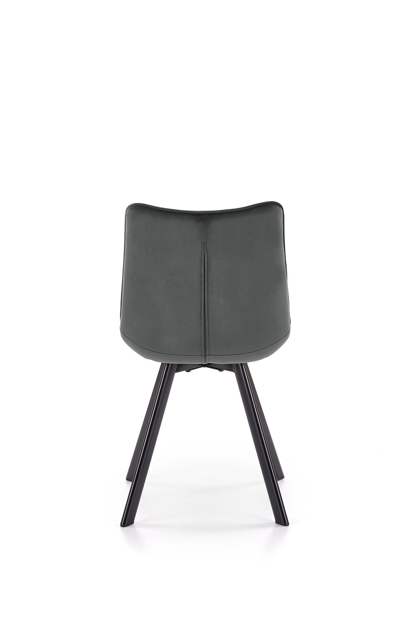 Halmar Scaun tapitat cu stofa si picioare metalice, Kai-332 Velvet Gri inchis / Negru, l46xA61xH84 cm