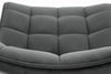 Halmar Scaun tapitat cu stofa si picioare metalice, Kai-332 Velvet Gri inchis / Negru, l46xA61xH84 cm